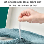 Universal Knitted Washable Toilet Pad Home Thickened Warm Toilet Cover, With Handle Pink, With Handle Gray, With Handle Blue, Flat Pink, Flat Gray, Flat Blue