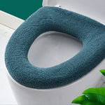 Universal Knitted Washable Toilet Pad Home Thickened Warm Toilet Cover, With Handle Pink, With Handle Gray, With Handle Blue, Flat Pink, Flat Gray, Flat Blue
