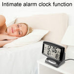 LCD Night Light Car Clock Automotive Electronics Inside And Outside Dual Thermometer, 2 in 1 Black