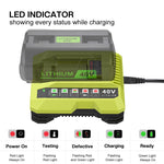 36-40V Tool Cutting Machine Battery Charger, For RYOBI PO401 / PO403 / PO400, US, EU, UK, AU