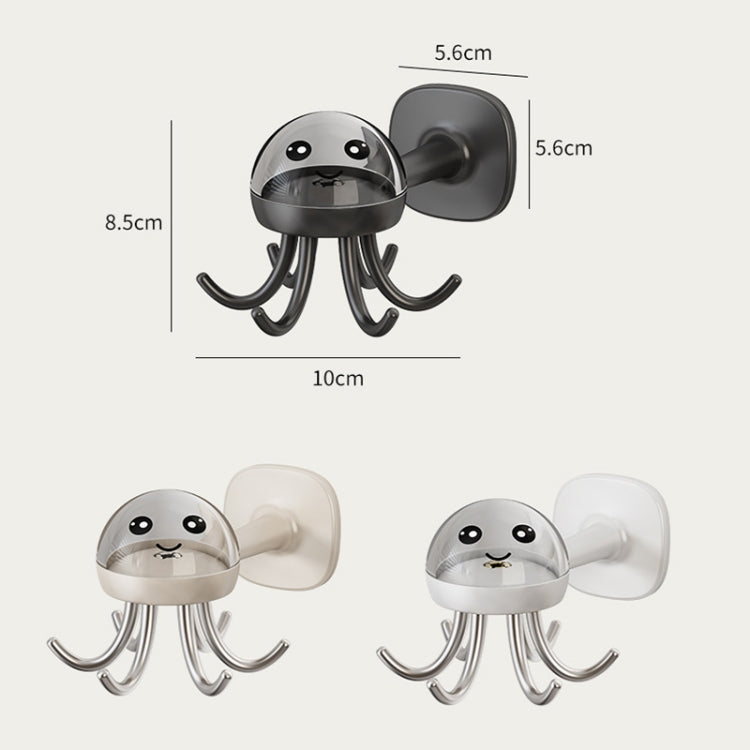 Multifunctional Six-claw 360-degree Rotating Hook Rack Kitchen Storage Seamless Punch-free Hooks