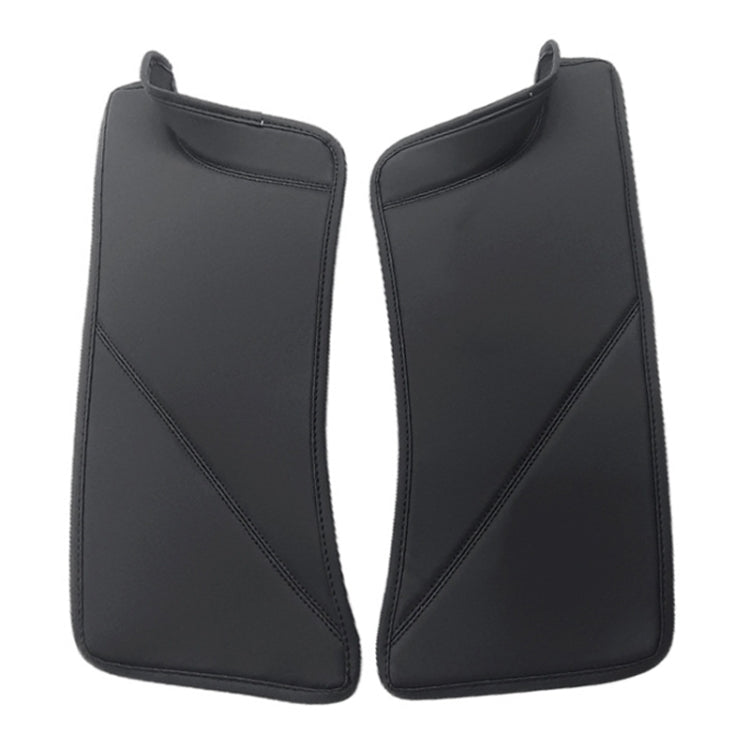 For Tesla Model Y Rear Door Built-In Sill Strip Rear Seats Anti-Kick Leather Protective Pad, Black, Carbon Fiber, TPE