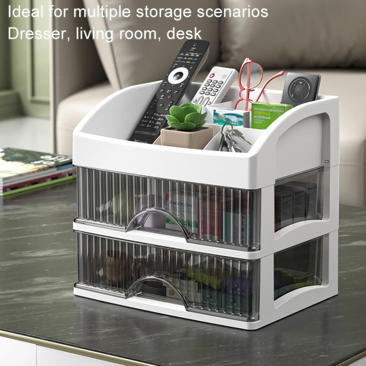 Desktop Drawer Organizer Multi-Layer Cosmetic Jewelry Box Stationery Multi-Functional Organizer, 5 Layer White Drawer (White), 5 Layer Black Drawer (White), 5 Layer Black Drawer (Pink), 4 Layer White Drawer (White), 4 Layer Black Drawer (White)        ...