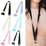 Mobile Phone Anti-lost Neck Strap Lanyard Detachable Hanging Chain, Black, Purple, Beige