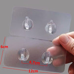 30pcs /Pack Double Hook for Paper Towels Plastic Traceless Sticky Hook