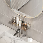 Faucet Rack Home Bathroom Vanity Shelf No Hole Storage Shelf, 30cm (White), 40cm (White), 50cm (White), 30cm (Black), 40cm (Black), 50cm (Black), 30cm (Gray), 40cm (Gray), 50cm (Gray), 50cm U-shaped (White), 50cm U-shaped (Black), 50cm U-shaped (Gray)
