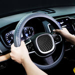 Car Silicone Protective Cover Wear Resistant Non-Slip Tire Pattern Driving Grip Sleeve, For 36cm-40cm Diameter Steering Wheel