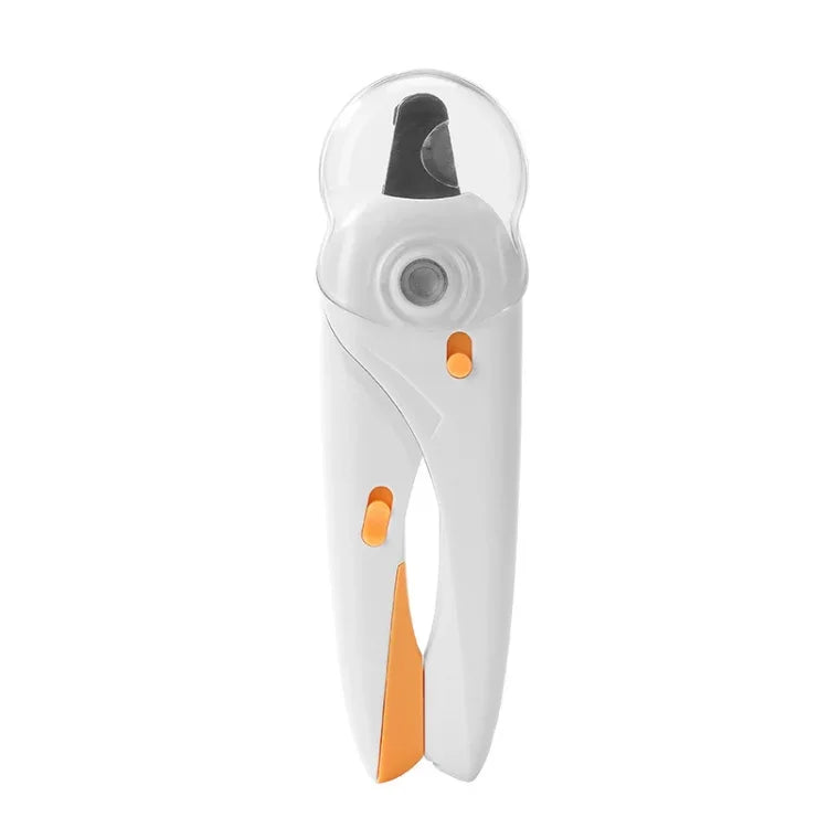 LED Pet Nail Clippers Dog and Cat Nail Clippers with Nail Polisher, White, Green
