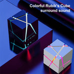 Qone Cube AI Smart Voice-Controlled Bluetooth Speaker RGB Light Mini Wireless Audio, AI Voice-Controlled (Black), AI Voice-Controlled (White), AI Voice-Controlled (Blue), AI Voice-Controlled (Pink)