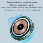 For iPhone Magsafe Magnetic Car Wireless Charger Phone Holder Light Emitting Wireless Charger, Ice Blue Breathe Light, Pickup RGB Light