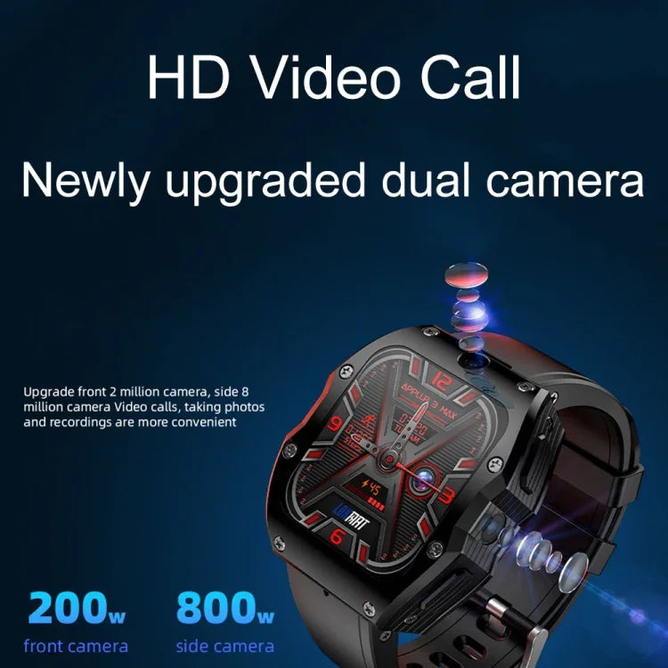 LOKMAT Appllp 3 Max 2.02-Inch Plug Card 4G Call Waterproof Sport Smart Watch With SOS