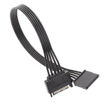 Power Supply SATA 15Pin Male And Female Extension Cable Durable Hard Disk Drive Power Connection Cables, 60cm 15Pin