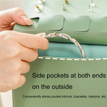 Book Shaped Jewelry Bag Large capacity Travel Portable Multifunctional Earring Storage Bag, Blue, Green, Pink