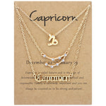 3 In 1 12 Zodiac Signs Necklace Set Retro Alphabet Symbols With Diamonds Jewelry Set, Scorpion Golden, Sagittarius Golden, Capricorn Golden, Taurus Golden, Pisces Golden, Leo Golden, Libra Golden, Cancer Golden, Aquarius Golden, Virgo Golden, Aries Gol...