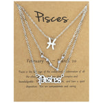 3 In 1 12 Zodiac Signs Necklace Set Retro Alphabet Symbols With Diamonds Jewelry Set, Scorpion Golden, Sagittarius Golden, Capricorn Golden, Taurus Golden, Pisces Golden, Leo Golden, Libra Golden, Cancer Golden, Aquarius Golden, Virgo Golden, Aries Gol...