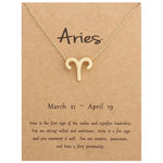 Zodiac Signs Necklace Electroplate Alloy Short Chain Jewelry, Aries Golden, Cancer Golden, Libra Golden, Virgo Golden, Leo Golden, Aquarius Golden, Pisces Golden, Taurus Golden, Capricorn Golden, Sagittarius Golden, Scorpio Golden, Gemini Golden       ...