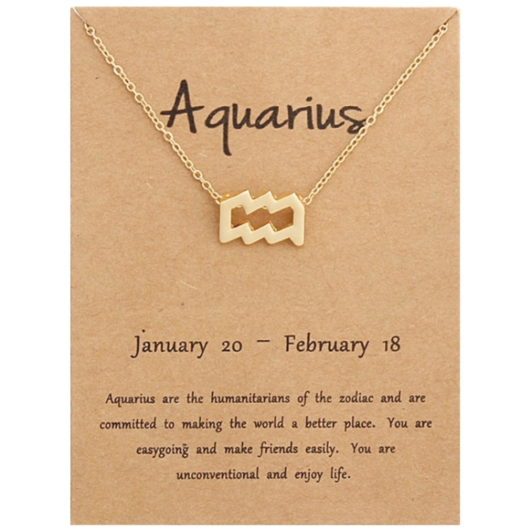 Zodiac Signs Necklace Electroplate Alloy Short Chain Jewelry, Aries Golden, Cancer Golden, Libra Golden, Virgo Golden, Leo Golden, Aquarius Golden, Pisces Golden, Taurus Golden, Capricorn Golden, Sagittarius Golden, Scorpio Golden, Gemini Golden       ...