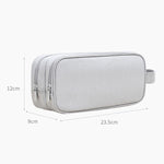 SM09 Double-layer Large Capacity Digital Accessories Storage Bag, Gray, Black, Navy Blue, Dark Gray