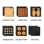 YIDPU Multifunctional Family Breakfast Maker Light Diet Sandwich Waffle Baker, CN Plug, 2 In 1, 3 In 1, 4 In 1, 5 In 1, 6 In 1, 7 In 1