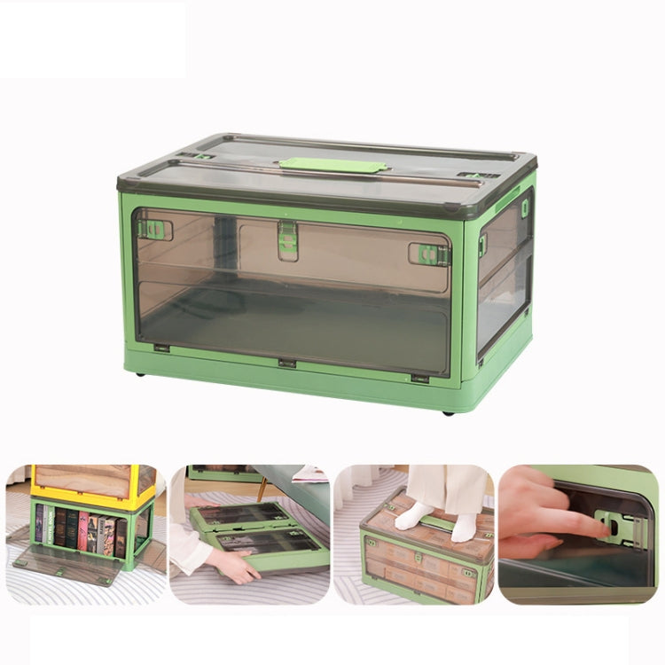 Folding Plastic Storage Box Stackable Storage Organizer with Wheels, White  37 x 26.5 x 22 cm, Yellow  37 x 26.5 x 22 cm, Green  37 x 26.5 x 22 cm, White Wooden Lid  37 x 26.5 x 22 cm, Yellow Wooden Lid  37 x 26.5 x 22 cm