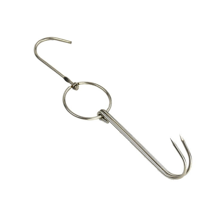 Stainless Steel Double Ring Duck Cooker Hanger Outdoor Barbecue Hanging Hook Stand, 3 Centi Small Ring 23cm, 3 Centi Small Wax Ring 24.5cm, 3 Centi Large Wax Ring 33cm, 3 Centi Medium Wax Ring 29cm, 4 Centi  Steel Thick Short 24cm                      ...