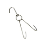 Stainless Steel Double Ring Duck Cooker Hanger Outdoor Barbecue Hanging Hook Stand, 3 Centi Small Ring 23cm, 3 Centi Small Wax Ring 24.5cm, 3 Centi Large Wax Ring 33cm, 3 Centi Medium Wax Ring 29cm, 4 Centi  Steel Thick Short 24cm                      ...
