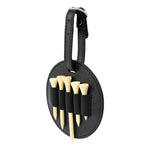 Leather Outdoor Waist Hanging Golf Spike Insert Pocket Storage Bag, Double-sided Black, Double-sided Brown, Single-sided Black, Single-sided Brown