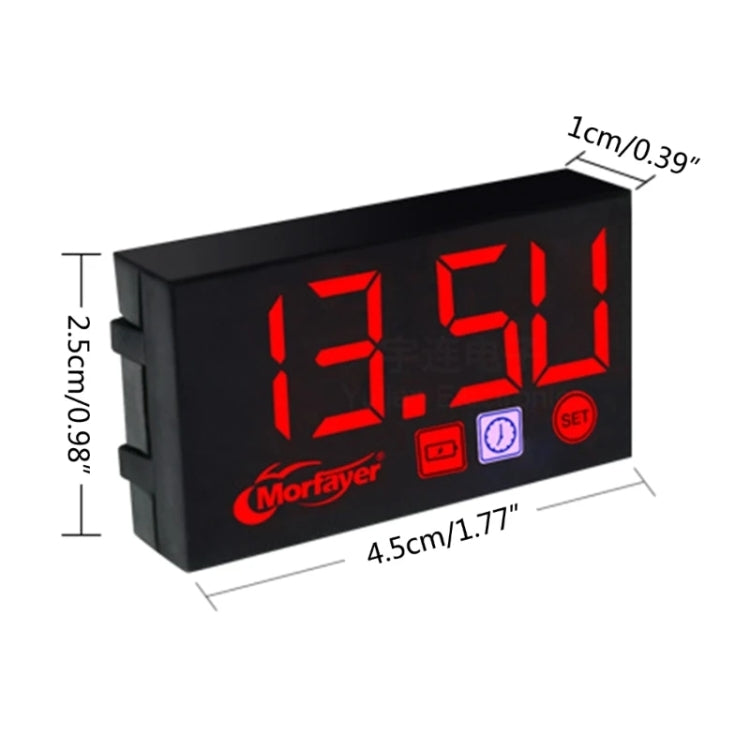 Compact LED Digital Display Time Voltmeter, 3 in 1 Red, 3 in 1 Blue, 3 in 1 White, 3 in 1 Green, 2 in 1 Temperature Red, 2 in 1 Temperature Blue, 2 in 1 Temperature White, 2 in 1 Temperature Green, 2 in 1 Water Temperature Red                          ...