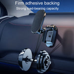 D11 Magnetic Folding Car Phone Holder Rotatable Dashboard Stick-On Navigation Stand, Black Frosted, Silver Frosted