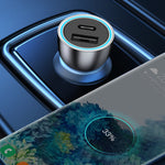 QIAKEY Vehicle Dual Port Fast Charging Charger One To Two Cigarette Lighter, TK518 Coffee, TK518 Blue, TK515 Coffee, TK515 Blue, TK519 Coffee