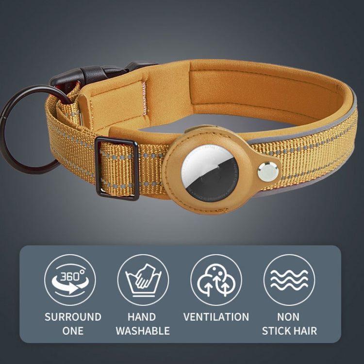 For AirTag 2nd Gen / AirTag 1st Gen Tracker Dog Collar Neoprene Lining Reflective Pet Collar, S, M, L, XL