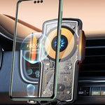 Car Magsafe Wireless Charger Transparent Induction 120W Fast Charging Universal Mobile Phone Bracket, Wireless Charger Mobile Phone Bracket