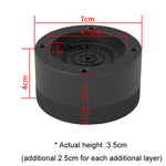 Washing Machine Base Non-Slip Heightening Fixed Shock-Absorbing Foot Pads, Black 3.5cm, Black 6cm, Black 8.5cm