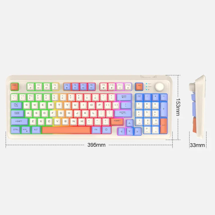 XUNSVFOX K94 Wireless Bluetooth Dual Mode Mechanical Keyboard Gaming Office Laptop Keyboard