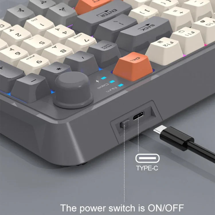 XUNSVFOX K94 Wireless Bluetooth Dual Mode Mechanical Keyboard Gaming Office Laptop Keyboard