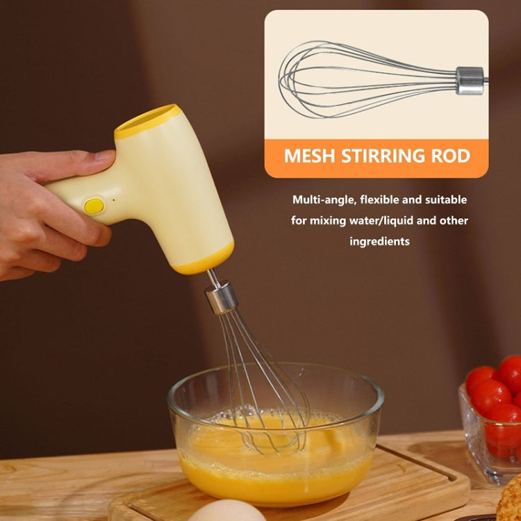 Wireless Mini Handheld Multi-Function Electric Stirring Mixer, Single Stick Khaki, Single Stick Beige, Double Stick Khaki, Double Stick Beige