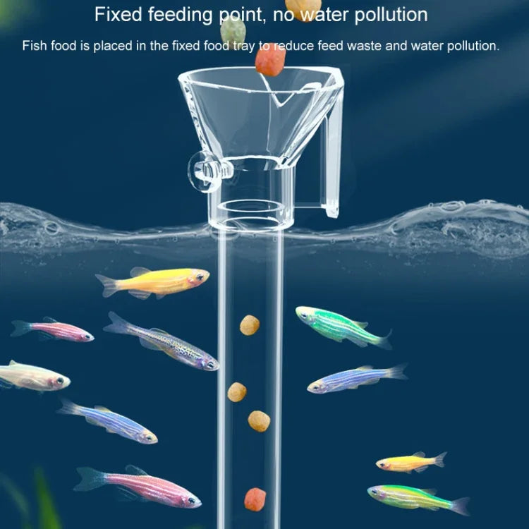 Fish Tank Feeding Tube Acrylic Feeder Small Fish Feeding Tube, 13-18cm, 20-32cm