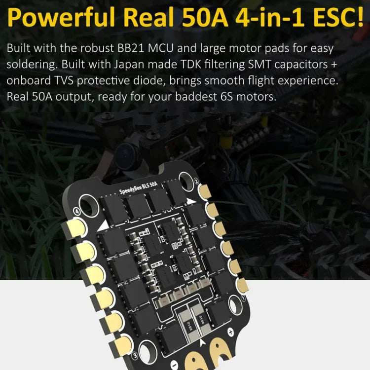 3-6S Lipo Barometer For RC Drone, SpeedyBee BLS 50A 4-in-1 ESC