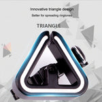 N+1 Mountain Bike Bell Universal Triangle Copper Bell, Clip Ring Silver, Rubber Band Black, Rubber Band Silver