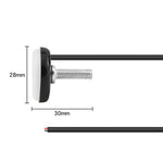2pcs 23mm Motorcycle Eagle Eye Light Reverse Rearview Mirror Spotlight
