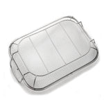 Stainless Steel Square BBQ Basket Heightened Handle Anti-scalding Grill Basket, 42.5x28x10.5
