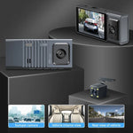 3 Camera Lens 3-inch IPS Screen WiFi Car Dash Cam 1080P Night Vision Dash Camera for Cars, 32G, 64G