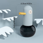 Cute Duck Automatic Foam Soap Dispenser Rechargeable Touchless Hand Washing Machine For Bathroom Kitchen, Blue, Yellow