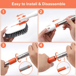 Shower Cleaning Brush With 52 Inch Adjustable Handle Tub Tile Scrubber Brush, Set 1, Set 2, Set 3, Set 4, Set 5