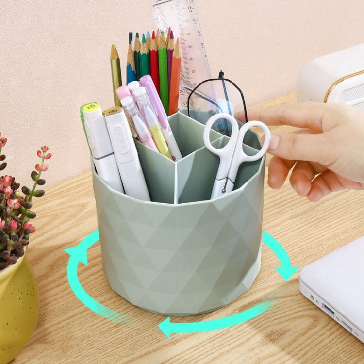 Desktop Rotating Pen Holder Large Capacity Stationery Storage Box Makeup Brush Storage Bucket
