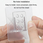 4pcs Partition Bracket No Punch Right Angle Laminate Shelf Wardrobe Partition Board Fixing Holder, 7x7cm, 7x15cm