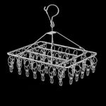 Square Socks Drying Hanger Stainless Steel Multifunctional Windproof Drying Rack, 24x30cm 20 Clips, 35x27cm 30 Clips, 35x27cm40 Clips, 40x30cm 40 Clips, 40x25cm 50 Clips, 40x25cm 60 Clips