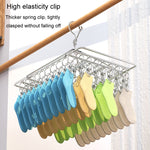 Square Socks Drying Hanger Stainless Steel Multifunctional Windproof Drying Rack, 24x30cm 20 Clips, 35x27cm 30 Clips, 35x27cm40 Clips, 40x30cm 40 Clips, 40x25cm 50 Clips, 40x25cm 60 Clips