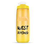 WEST BIKING 750ML Bicycle Water Bottle Portable Outdoor Cycling Water Cup, White Pink Gradient, Black Gray Gradient, Blue Gradient, Dark Green Gradient, Green Pink Gradient, Yellow Green Gradient, Black Green Gradient, Black Red Gradient