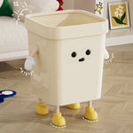 Cute Square Trash Can Household Living Room Bathroom Garbage Bin, 7L Standing White, 12L Standing White, 16L Standing White, 7L Standing Brown, 12L Standing Brown, 16L Standing Brown, 7L Sitting White, 12L Sitting White, 16L Sitting White